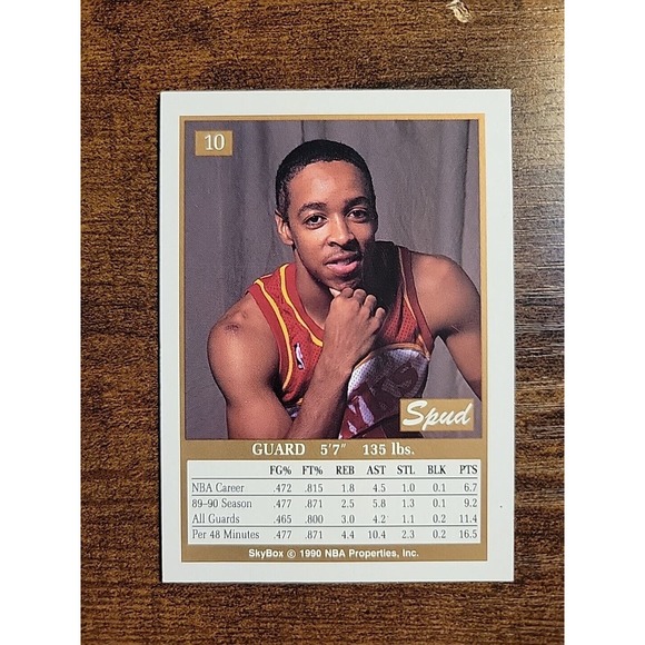 Anthony "Spud" Webb 1990-1991 Skybox #10 - Atlanta Hawks - NBA - Picture 2 of 2